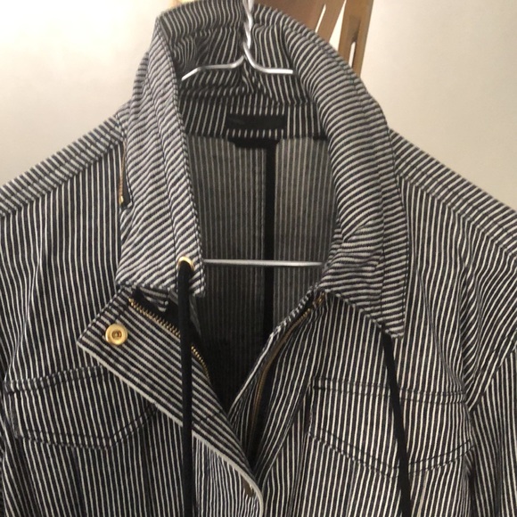 NWOT ATM denim striped jacket size L - Picture 4 of 9